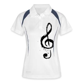 Clefs - Polo respirant Femme - blanc/marine - Devant