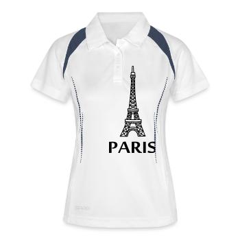 Paris - Tour Eiffel - Polo respirant Femme - blanc/marine - Devant