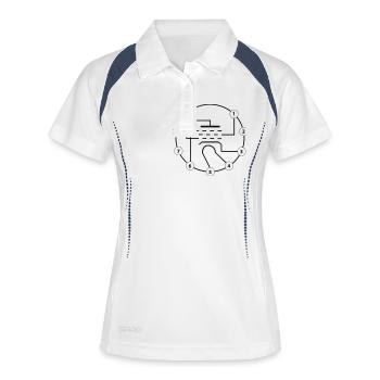 penthode - Frauen Polo atmungsaktiv - Weiß/Navy - Vorne