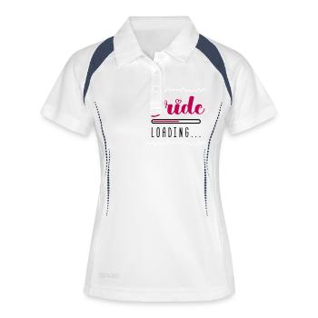 Chargement de la mariée - Polo respirant Femme - blanc/marine - Devant