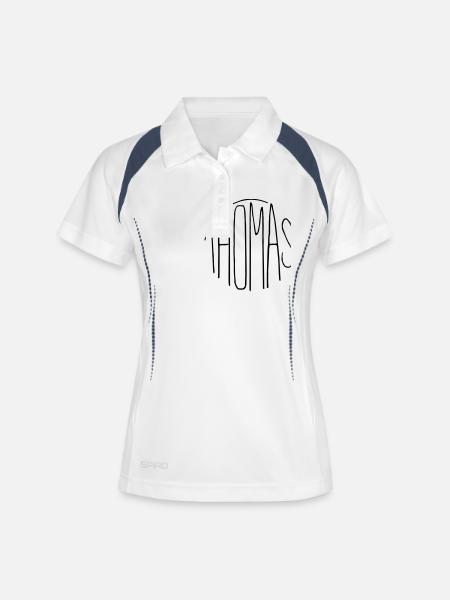Thomas - Women's Polo breathable - white/navy
