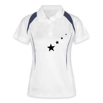 Etoiles - Polo respirant Femme - blanc/marine - Devant