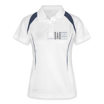 best dad ever cool text love dad best world dad - Women's Polo breathable - white/navy - Front