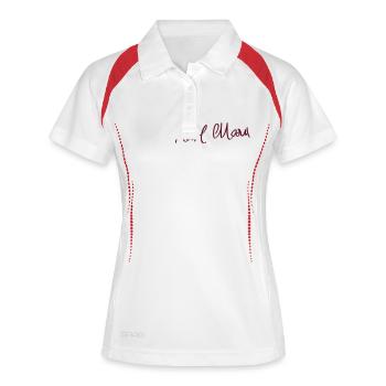 Signature de Karl Marx - Polo respirant Femme - blanc/marine - Devant