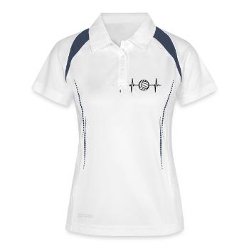 Volleyball T-Shirt Gift Idea Christmas Love - Women's Polo breathable - white/navy - Front