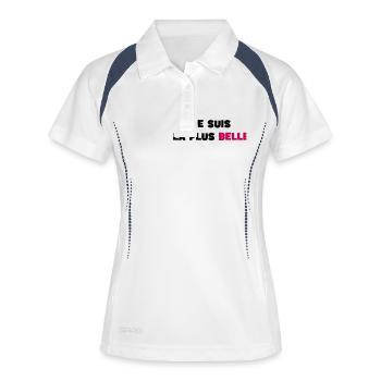 Je suis la plus belle - Polo respirant Femme - blanc/marine - Devant