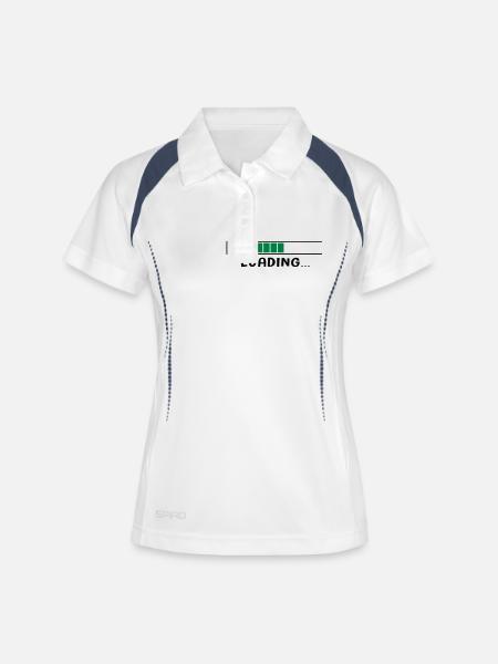 LOADING 4 - Polo respirant Femme - blanc/marine