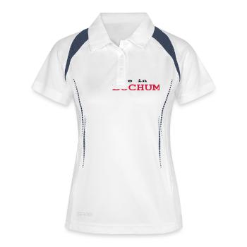 bochum - Frauen Polo atmungsaktiv - Weiß/Navy - Vorne
