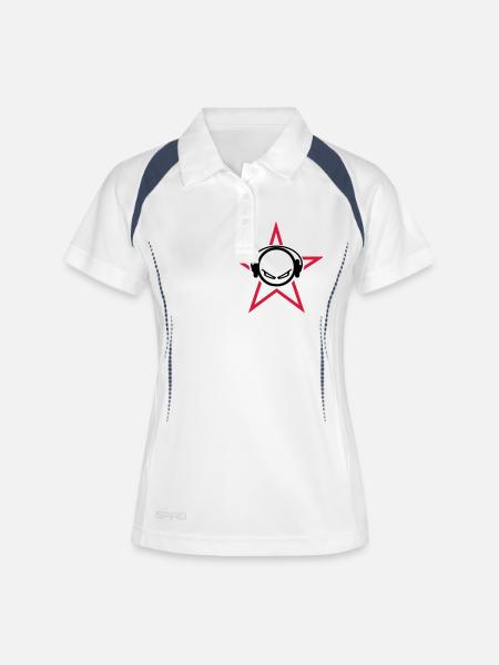 DJ - Women's Polo breathable - white/navy