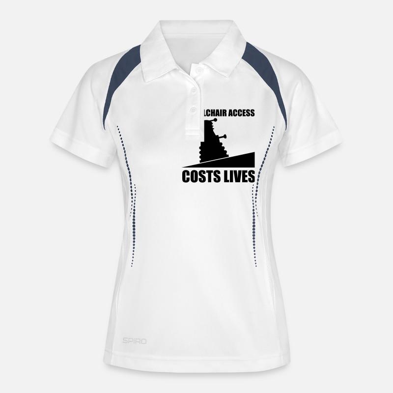 Wheelchair Access - Women's Polo breathable - white/navy