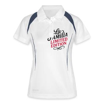 La Familia Limited Edition - Frauen Polo atmungsaktiv - Weiß/Navy - Vorne