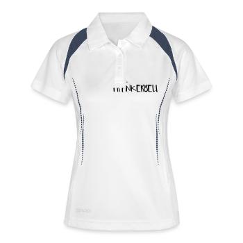 Trinkerbell - Frauen Polo atmungsaktiv - Weiß/Navy - Vorne