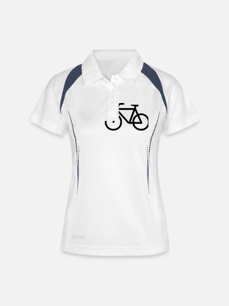 fahrrad - Women's Polo breathable - white/navy