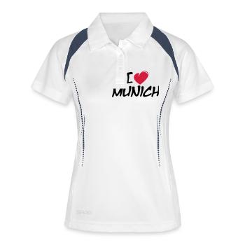 J'aime Munich / J'aime Munich - Polo respirant Femme - blanc/marine - Devant