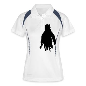 Feuerwehr Feuerwehrmann - Frauen Polo atmungsaktiv - Weiß/Navy - Vorne