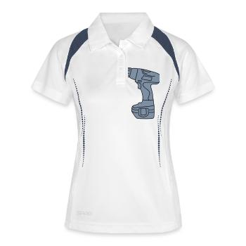Cordless Screwdriver 2 - Women's Polo breathable - white/navy - Front