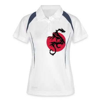 DRAGON SUN - Women's Polo breathable - white/navy - Front
