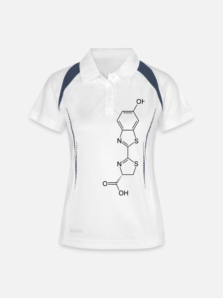 Luminous / Glow in the dark firefly luciferin - Women's Polo breathable - white/navy