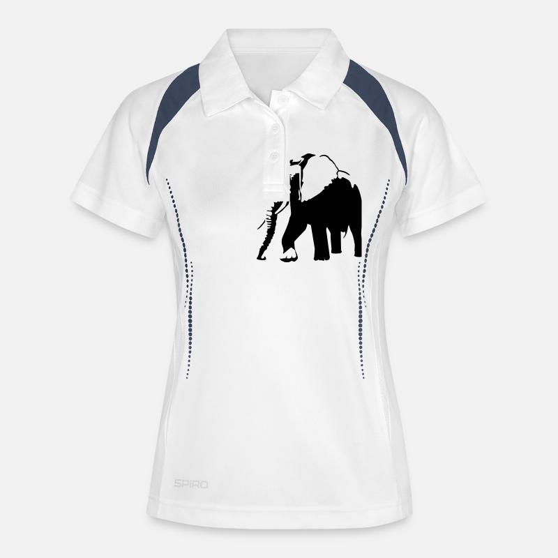 elephant - Women's Polo breathable - white/navy