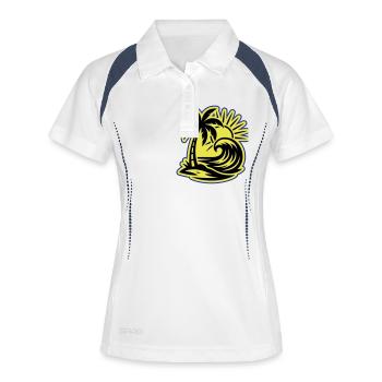 Island Summer Palm Tree - Women's Polo breathable - white/navy - Front