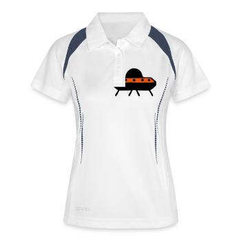 ufo4 - Polo respirant Femme - blanc/marine - Devant