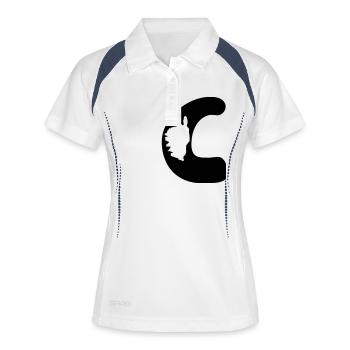 c corse map - Polo respirant Femme - blanc/marine - Devant