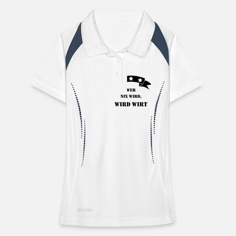 wer nix wird wird wirt Frauen Polo atmungsaktiv