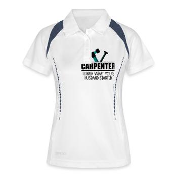 Carpenter finish what - Women's Polo breathable - white/navy - Front