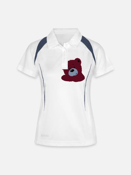 Teddy - Polo respirant Femme - blanc/marine