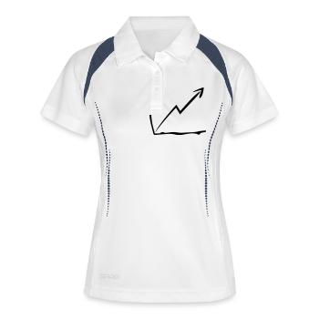 arrow profit chart upward high line - Women's Polo breathable - white/navy - Front