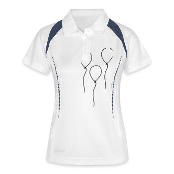 3 balloons design - Women's Polo breathable - white/navy - Front