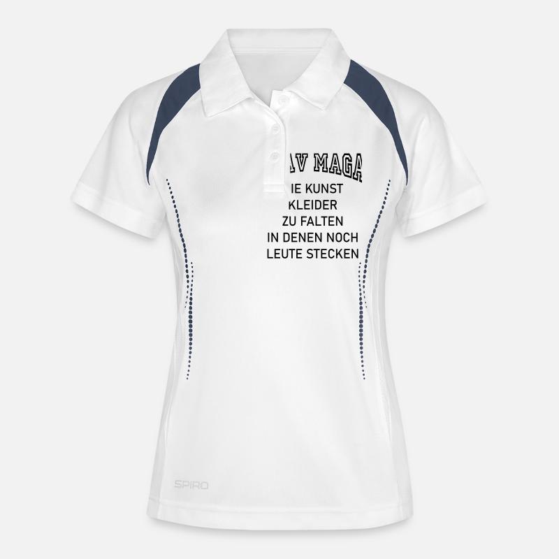 Krav Maga - Women's Polo breathable - white/navy