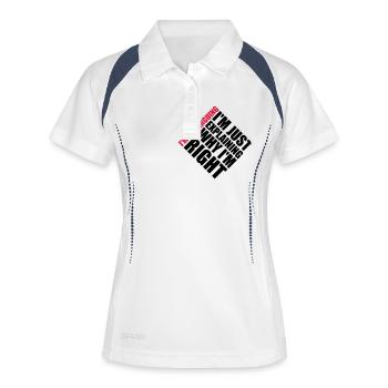 I m not arguing - Women's Polo breathable - white/navy - Front