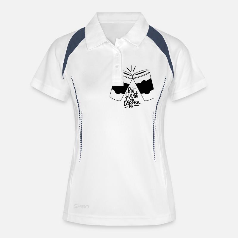 Coffee Time Double Pack - Women's Polo breathable - white/navy