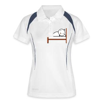 Bird Sleeps Bed Tired Night Recover Blanket Lazy - Women's Polo breathable - white/navy - Front