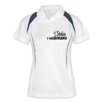 Stolze Hundemama - Frauen Polo atmungsaktiv - Weiß/Navy - Vorne