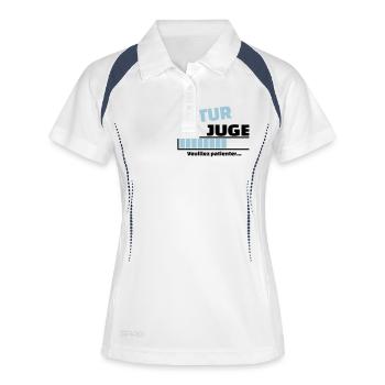 futur juge - Polo respirant Femme - blanc/marine - Devant