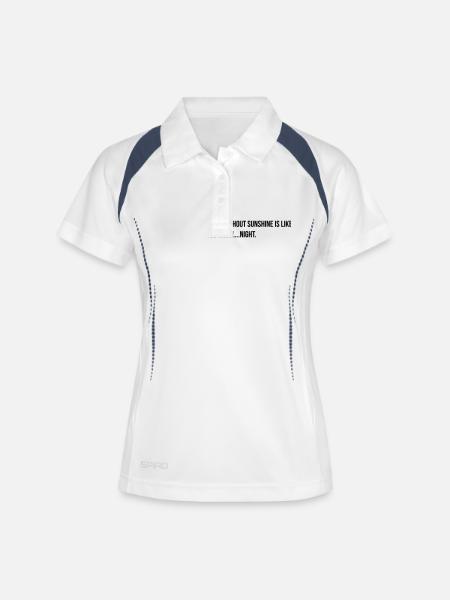 a day without sunshine - Women's Polo breathable - white/navy