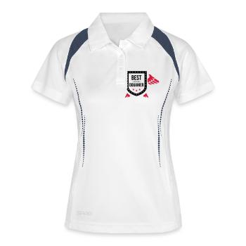 Douanier / Douane / Douanière / Police / Frontière - Polo respirant Femme - blanc/marine - Devant