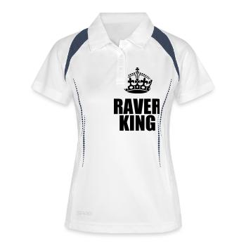 Raver King - Frauen Polo atmungsaktiv - Weiß/Navy - Vorne