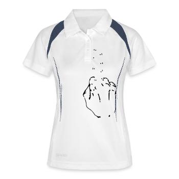 Majeur - Polo respirant Femme - blanc/marine - Devant