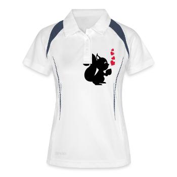 eichhoernchen2 - Women's Polo breathable - white/navy - Front