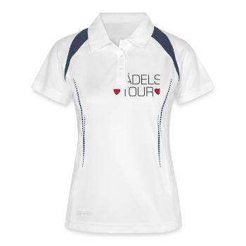 Mädels Tour Party - Frauen Polo atmungsaktiv - Weiß/Navy - Vorne