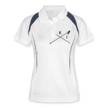 MF Ski - Frauen Polo atmungsaktiv - Weiß/Navy - Vorne