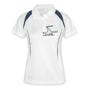 hubschrauber_final - Women's Polo breathable - white/navy - Front