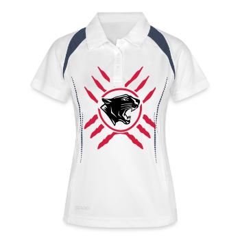 Panther - Frauen Polo atmungsaktiv - Weiß/Navy - Vorne