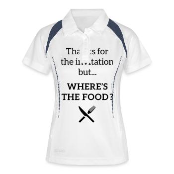 MUEVETE Where's the food ? | Tshirts FOOD - Polo respirant Femme - blanc/marine - Devant