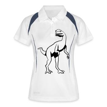 Dilophosaurus dinosaure de dinosaures - Polo respirant Femme - blanc/marine - Devant
