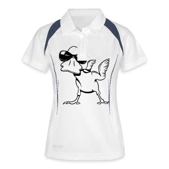 Monster funny duck bird sunglasses - Women's Polo breathable - white/navy - Front