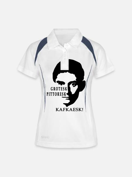 KAFKA - sans serif, picturesque, Kafkaesque! - Women's Polo breathable - white/navy